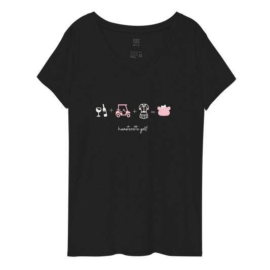 Hamsterette Math Premium V Neck Tee